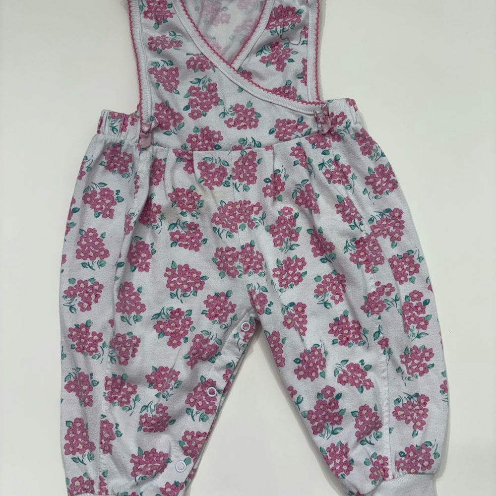 Vintage floral overalls